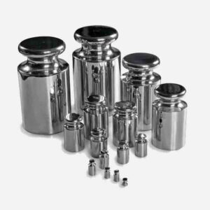 Stainless Steel Weights and Box.
