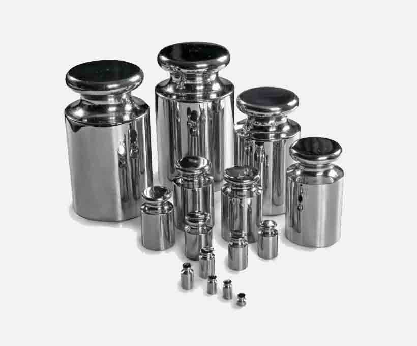 Stainless Steel Weights and Box.