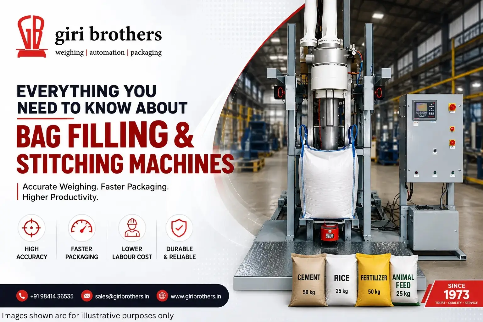 bag filling and stitching machine